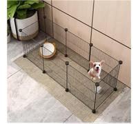 Encrypted Cat Enclosure, Small Animal Cage with Dense Wire, Ferret Crate, Kennel, Indoor Pet Enclosure, Available in Black and White, Cat Cage for Rabbits, Rabbits and Chinchillas(111x39x37cm)