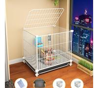 Encryption Bunny Cage, Rabbit Cages, Pet Cages for Small, Indoor Outdoor Guinea Pig Cage, with Tray and Foot Mats