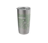 Encryption is Key - Cybersecurity Cryptographer Enthusiast Stainless Steel Insulated Tumbler