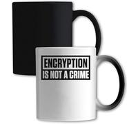 Encryption Is Not A Crime Crypto Graphic Color Changing Mug White