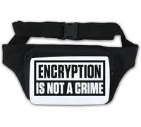Encryption is Not A Crime Crypto Graphic Waist Bag Fanny Pack White