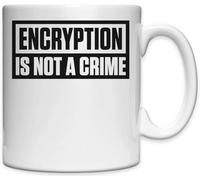 Encryption Is Not A Crime Crypto Graphic White Ceramic Mug White