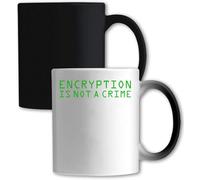 Encryption Is Not A Crime Green Logo Color Changing Mug White