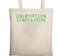 Encryption is Not A Crime Green Logo Natural Ecological Cotton Tote Bag Beige