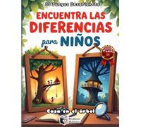 ENCUENTRA LAS DIFERENCIAS para NIÑOS - Casa en el árbol: 50 Puzzles Coloridos de Búsqueda y Observación | Descubre los 5 Errores en el Escondite Secreto | Modo Desafío (¡Sin soluciones incluidas!)