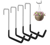 Encuryna Pack of 4 Robust Rafter Hooks, 19 cm, S-Garage Hooks, Robust S-shaped Hooks, Hooks for Hanging, Bicycle Hooks, Universal Hooks, Ladder Hooks for Hanging