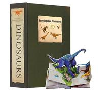 Encyclopedia Prehistorica Dinosaurs - 3D Pop-Up Book with Interactive Prehistoric Creatures, Educational Gift for Kids & Adults, Dinosaur Encyclopedia for Lovers