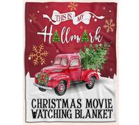 ENCYCOM Christmas Blanket This is My Christmas Movie Watching Christmas Throw Blanket christmas Decorations Indoor Home Décor Christmas Fleece Blanket for Bed
