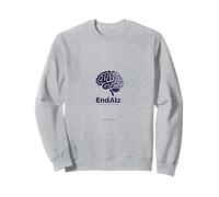 End Alz Alzheimers Awareness Brain Support Advocate Sweatshirt, Adult Unisex, Heather Grey, M