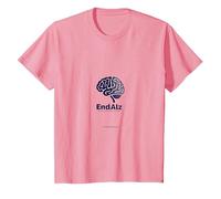 End ALZ Alzheimers Awareness Brain Support Advocate T-Shirt, Kids, Pink, 4 Years