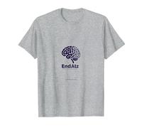 End ALZ Alzheimers Awareness Brain Support Advocate T-Shirt, Men, Heather Grey, 6XL