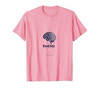 End ALZ Alzheimers Awareness Brain Support Advocate T-Shirt, Men, Pink, XXL