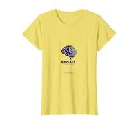 End ALZ Alzheimers Awareness Brain Support Advocate T-Shirt, Women, Lemon, S