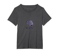 End ALZ Alzheimers Awareness Brain Support Advocate T-Shirt, Women's Plus, Dark Heather Grey, 1X