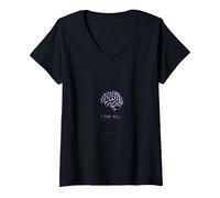 End ALZ Alzheimers Awareness Brain Support Advocate V-Neck T-Shirt, Women, Black, M