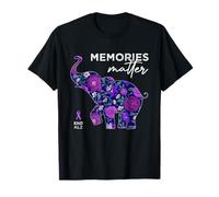 End Alzheimers Elephant Memories Matter Alzheimers Awareness T-Shirt