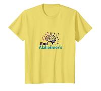 End Alzheimer's: Support Brain Health Awareness T-Shirt, Kids, Lemon, 10 Years
