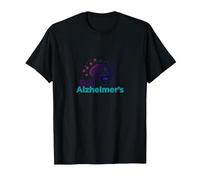 End Alzheimer's: Support Brain Health Awareness T-Shirt, Men, Black, XXL