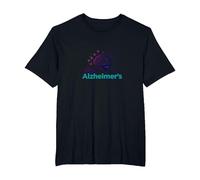 End Alzheimer's: Support Brain Health Awareness T-Shirt, Men's Big and Tall, Black, 2X Tall