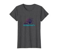 End Alzheimer's: Support Brain Health Awareness T-Shirt, Women, Dark Heather Grey, S