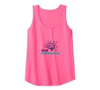 End Alzheimer's: Support Brain Health Awareness Tank Top, Women, Neon Pink, XL