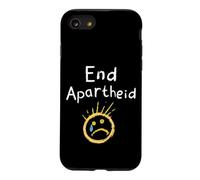 End Apartheid Sad Face Chalk Art Stop Racism Human Rights Case for iPhone SE (2020) / 7/8