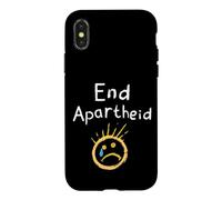 End Apartheid Sad Face Chalk Art Stop Racism Human Rights Case for iPhone X/XS