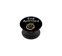 End Apartheid Sad Face Chalk Art Stop Racism Human Rights PopSockets Adhesive PopGrip
