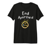 End Apartheid Sad Face Chalk Art Stop Racism Human Rights Premium T-Shirt