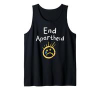 End Apartheid Sad Face Chalk Art Stop Racism Human Rights Tank Top
