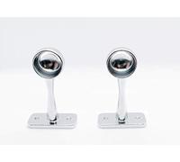 End Brackets Chrome Finish 19mm Inner Diameter x 23mm Outer Diameter x 61mm Height for Wardrobe Pole or Rail Pack of 2