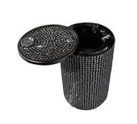 End Brilliant Pattern Automotive Ashtray with Thermal Protect & 1 Hand Operate Vehicle Accessory for Travel Led Ashtray