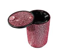 End Brilliant Pattern Automotive Ashtray with Thermal Protect & 1 Hand Operate Vehicle Accessory for Travel Led Ashtray