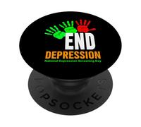 End Depression Shirt - Mental Health Awareness PopSockets Adhesive PopGrip