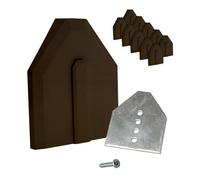 End-Fix Conservatory Roof End Cap Replacement Kit (10 Pack) - Brown
