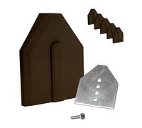 End-Fix Conservatory Roof End Cap Replacement Kit (5 Pack) - Brown