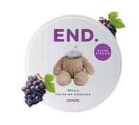 END. Grape Caffeine Pouches | Natural Energy Boost, Zero Sugar, 15 Pouches Per Can, Perfect for Sports, Fitness, Gaming, & Work