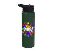 End Gun Violence Enough No More Guns Anti-Guns Gift Stainless Steel Insulated Water Bottle