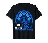 End Human Trafficking Awareness Save The Kids Blue Ribbon T-Shirt