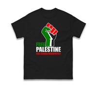 End Israeli Occupation Free Palestine T-Shirt - Palestine Flag T-Shirt - Save Gaza Freedom Protest Apparel Human Rights Activist Gift Unisex Tee Top (Black, XL)