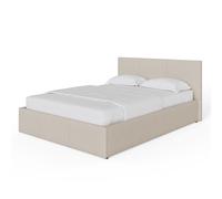 End Lift King Size Ottoman Bed Metal & Wood Natural 5 x 7ft