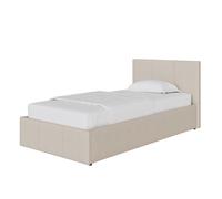 End Lift Small Double Ottoman Bed Metal & Wood Natural 3 x 7ft