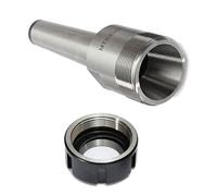 End Mill Collet Chuck Holder MT2 MT3 MT4 ER25 M10 M12 M16 Spring Clamps 9PCS + Wrench 1PCS Collet Chuck Morse Holder for CNC Milling Lathe Tool(MTB3-ER25 (9PCS))