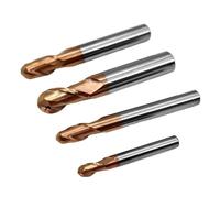 end mill, HRC55 Ball Nose Endmills Tungsten Steel Alloy Coating CNC Machining Multiple Sizes(R6.0x12Dx75L)