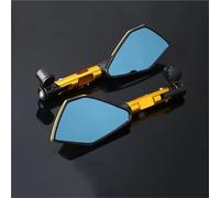 End Mirror Universal Motorcycle Rearview Mirror 8 10MM Aluminum Alloy Rear Mirror Accessories For Suzuki(Golden)