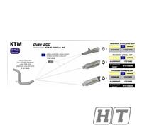 End muffler Thunder Aluminum Dark, stainless steel end cap Arrow with ABE