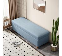 End Of Bed Storage Bench for Bedroom, Linen Storage Ottoman Bench Rectangle Accent Bench with Solid Wood Legs,safety Hinge, Modern Foot Rest for Living Room, Entryway(100x40x42cm(39x16x17inch), Blue)