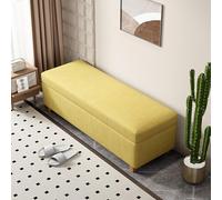 End Of Bed Storage Bench for Bedroom, Linen Storage Ottoman Bench Rectangle Accent Bench with Solid Wood Legs,safety Hinge, Modern Foot Rest for Living Room, Entryway
