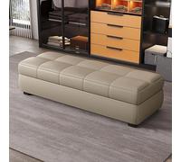 End of Bed Storage Bench, Upholstered Ottoman with Gas Lift Hinge, Entryway Shoe Rack, Large Storage Space, Easy Assembly, Stylish Footstool for Bedroom, 100cm