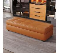End of Bed Storage Bench, Upholstered Ottoman with Gas Lift Hinge, Entryway Shoe Rack, Large Storage Space, Easy Assembly, Stylish Footstool for Bedroom, 100cm